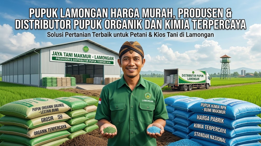 Pupuk Lamongan Harga Murah,  Produsen & Distributor Pupuk Organik dan Kimia Terpercaya